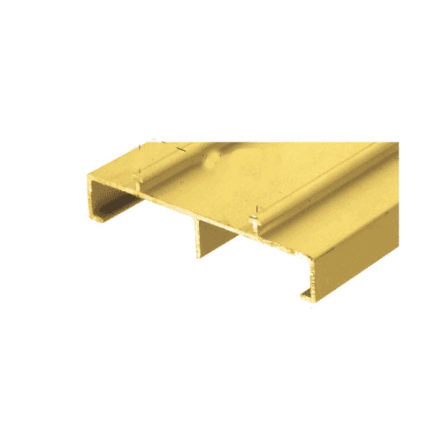 Satin Gold Anodized 2-13/16" Deep Mirror Door Track - 12' Long - 144" Stock Length
