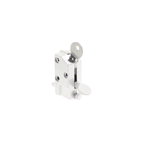 White Keyed Step-On Door Lock