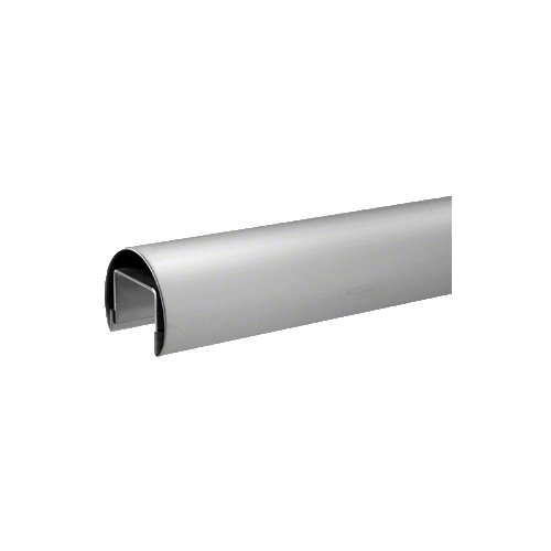 CRL LR20BS 316 Brushed Stainless 50.8 mm Premium Cap Rail for 21.52 or 25.52 mm Glass - 3 m Long