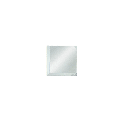 Clear Mirror Glass 3" Square Beveled on 2 Sides