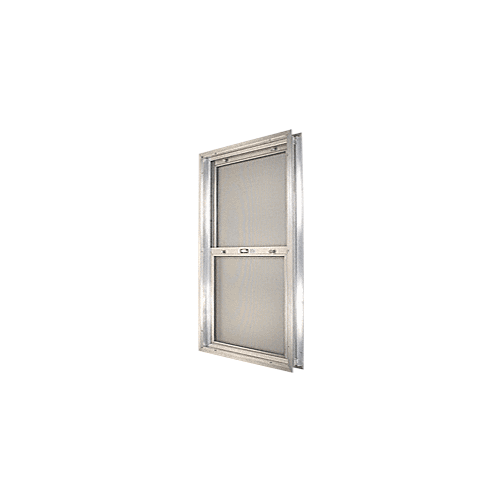 Satin Anodized 18-3/4" x 30-1/8" Bel-Air "Plaza" Combination Door Unit with Clear Tempered Glass and Mill Frame for 1-3/4" 2-4 Slab Door