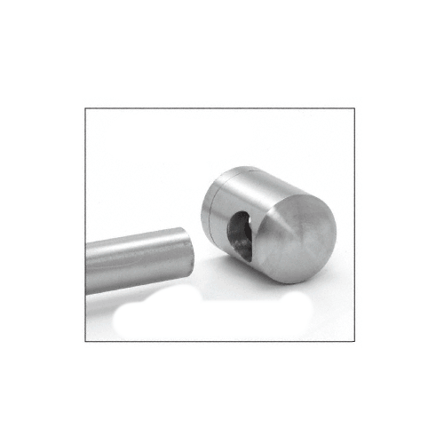 CRL CBR4BS Brushed Stainless Right End Standoff Connector (Radius Back)