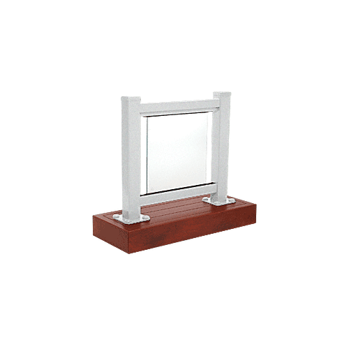 Metallic Silver 100 Series Aluminum Glass Railing System Small Showroom Display