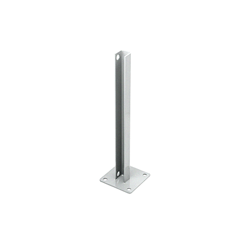 CRL PSB1BS Metallic Silver AWS Steel Stanchion for 180 Degree Round or Rectangular Center or End Posts