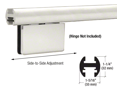 CRL EHK98A Satin Anodized 95" EZ-Adjust Shower Door Header Kit, Hinge Not Included