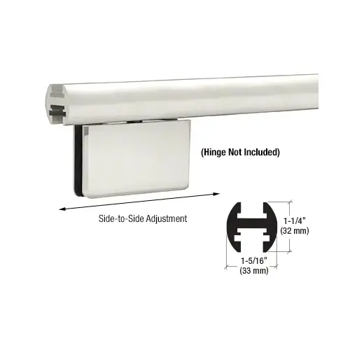 Satin Anodized 95" EZ-Adjust Shower Door Header Kit, Hinge Not Included