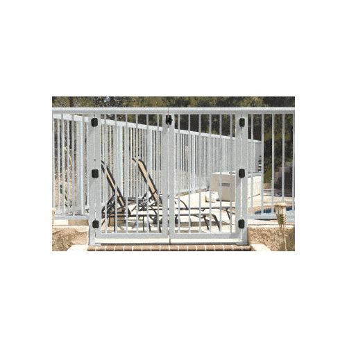 CRL 2PG3642S Silver Metallic 36" 200 Series Aluminum Railing System Gate With Picket for 1/4" to 3/8" Glass