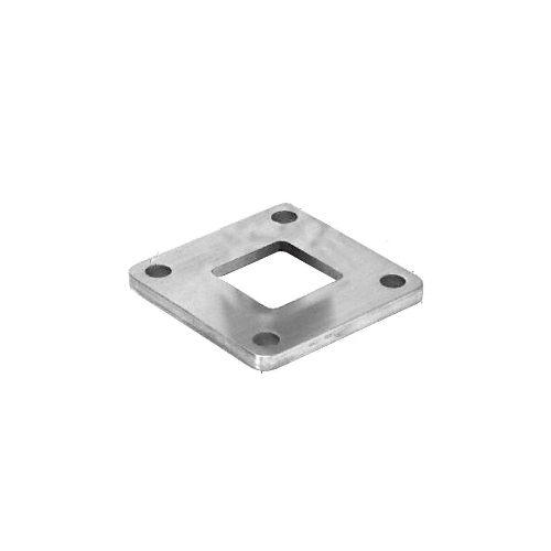 Stainless Base Flange for 2" Outside Diameter Square Pipe Rail