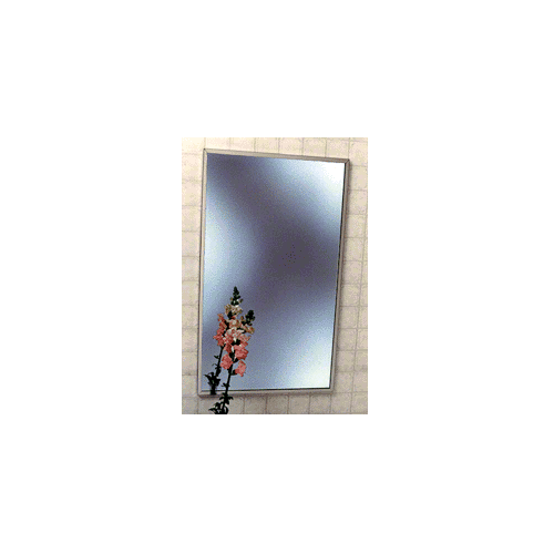 CRL 1001620 Stainless Steel 16-1/4" x 20-1/4" Standard Channel Theft-Proof Framed Mirror