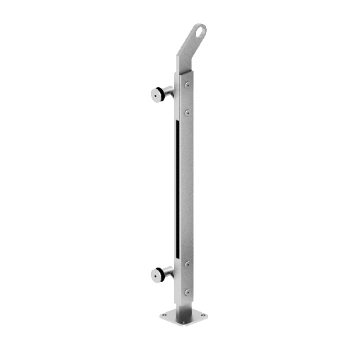 Brushed Stainless 42" P2 Series Right Hand End Post Railing Kit