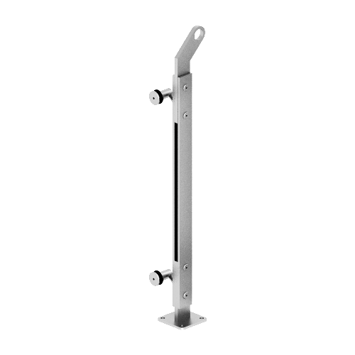 Polished Stainless 36" P2 Series Right Hand End Post Railing Kit