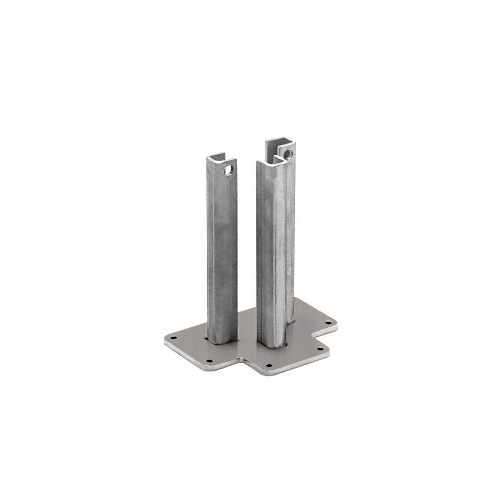 CRL BPTST30BS Brushed Stainless Steel Surface Mount Stanchion for up to 72" Barrier 3-Way Post
