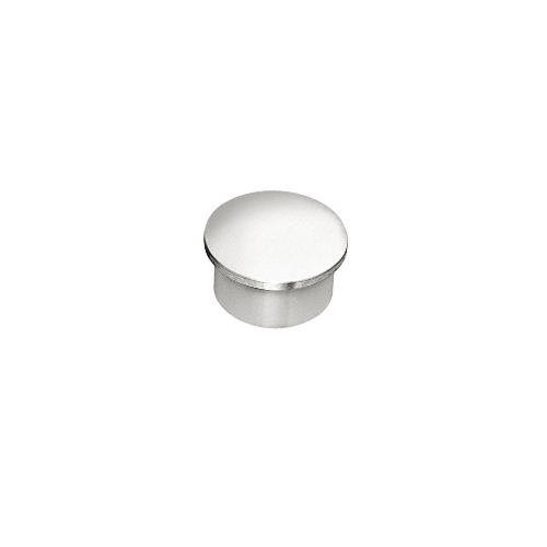 Polished Stainless Flat End Cap for 1-1/2" Outside Diameter Tubing