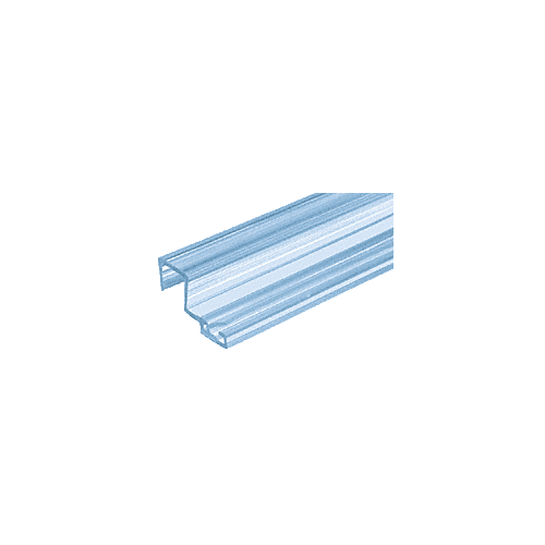 'U' Seal Polycarbonate Strike with Leg and Insert at 90 Degrees for 3/8" Glass -  12" Stock Length - pack of 50