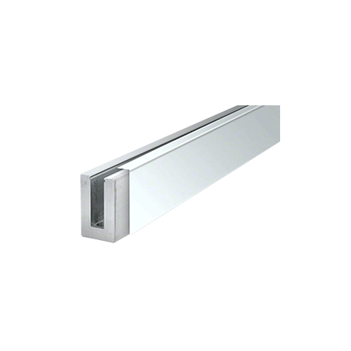 316 Polished Stainless 120" Straight Cladding for B5S Series Standard Square Aluminum Base Shoe