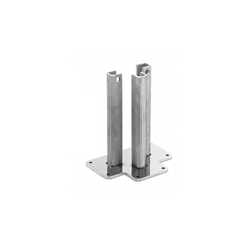 CRL BPTST30PS Polished Stainless Steel Surface Mount Stanchion for up to 72" Barrier 3-Way Post
