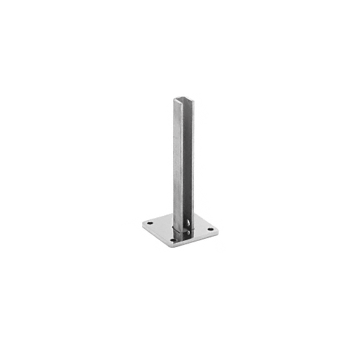 Polished Stainless Steel Surface Mount Stanchion for up to 72" Barrier End Post