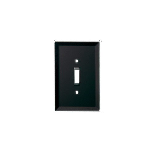 Black Toggle Switch Back Painted Glass Cover Plate
