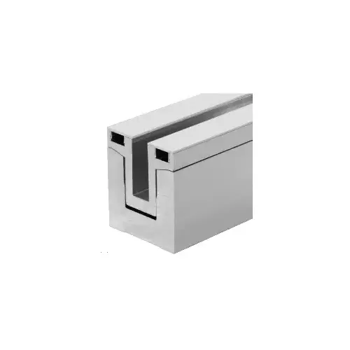CRL Blumcraft RG500MCA Mill Clear Anodized RG500 Series Two Piece Base Shoe