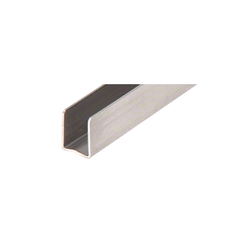 CRL SAC38BS98 Brushed Stainless 3/8" Radiused Back Steel U-Channel - 95" Stock Length