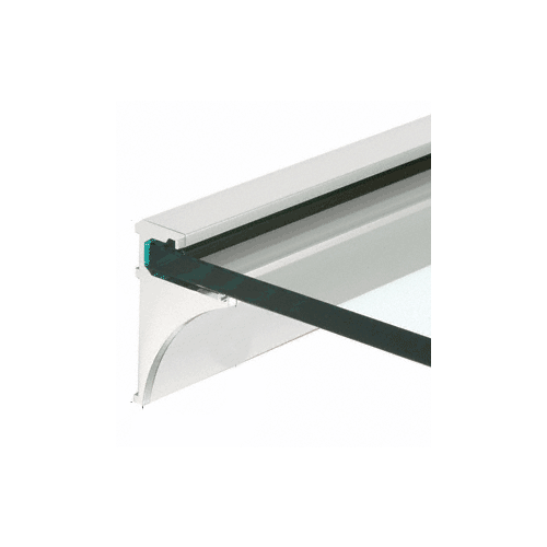 Brite Anodized 36" Aluminum Shelf Kit for 3/8" Glass