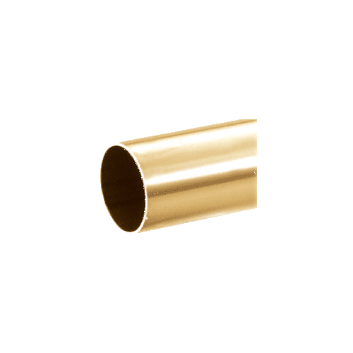 Polished Brass 2" Diameter Round .050" Tubing - 98" Stock Length