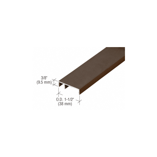 CRL 487X01522 487 Bronze Anodized OfficeFront Face Trim - 24'-2" Stock Length