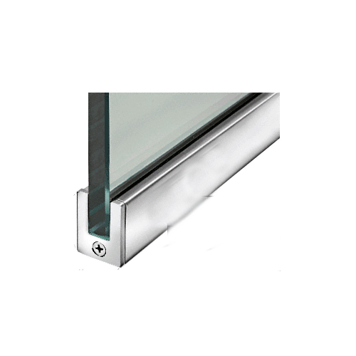 CRL SP35PS12S Polished Stainless 1-3/8" Tall Slender Profile Door Rail Without Lock - 35-3/4"