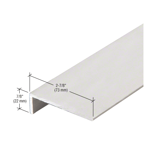 CRL-U.S. Aluminum A20011 Clear Anodized 'L' Angle, 2-7/8" x 7/8" x 1/8" - 21'-2"