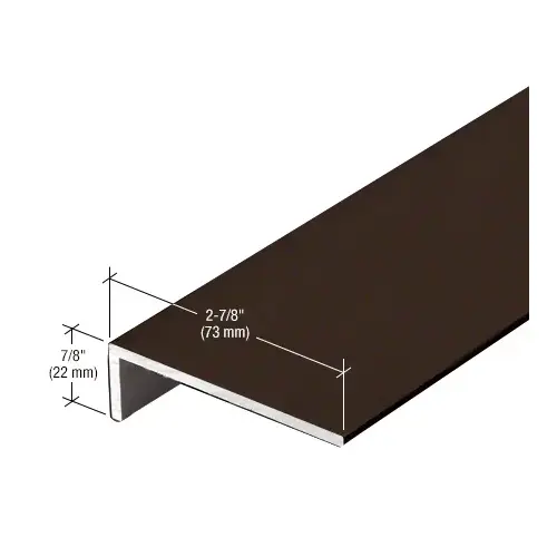 Bronze Black Anodized 'L' Angle, 2-7/8" x 7/8" x 1/8" - 21'-2" Stock Length