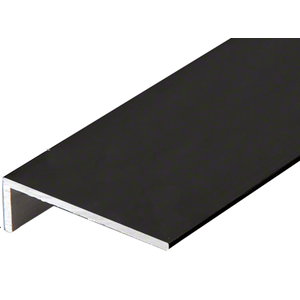 CRL-U.S. Aluminum A20033 Black Anodized 'L' Angle, 2-7/8 x 7/8 x 1/8 -  21'-2 Stock Length