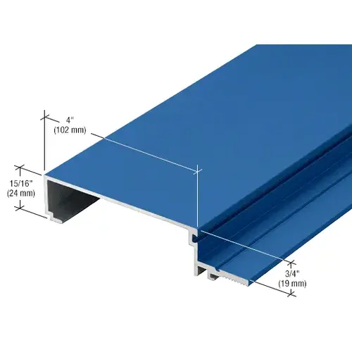 Custom Paint 4" Male Split Mullion for Screw Spline Assembly - 24'-2" Stock Length