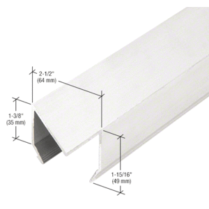 CRL-U.S. Aluminum CW96152 90 Degree Corner Trim, White KYNAR Paint - 24'-2