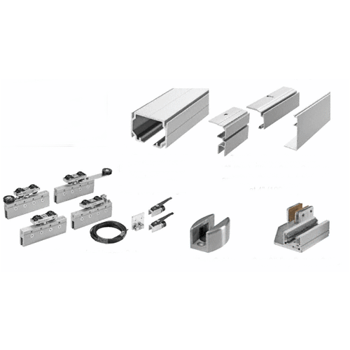 50 Series Two Panel Telescoping Behind Fixed Panel Ceiling Mount Kit - Right Stacking Direction