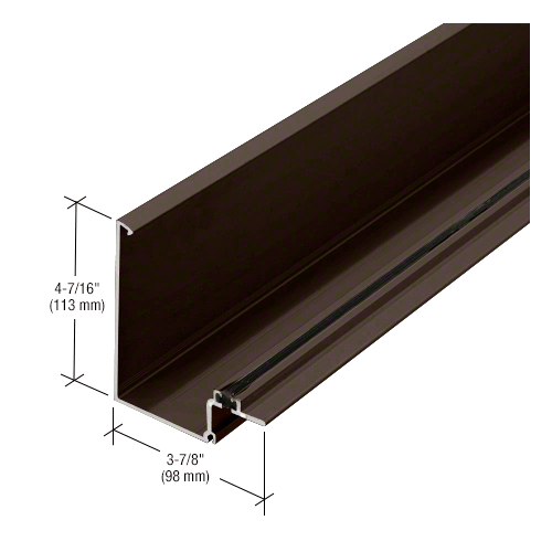 90 Degree Inside Corner Half Section, Thermally Improved, Bronze Black Anodized - 24'-2" Stock Length