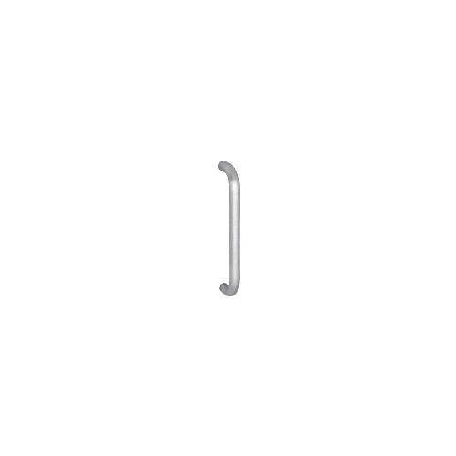 1" Clear Anodized Solid Pull Handle - 10"