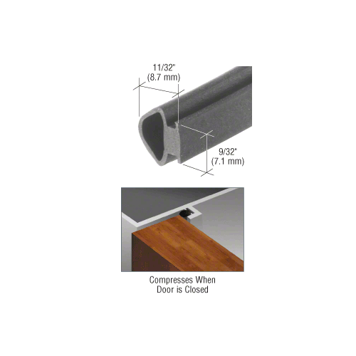 CRL-U.S. Aluminum NP600C Door Frame Black Gasket- 100'/RL