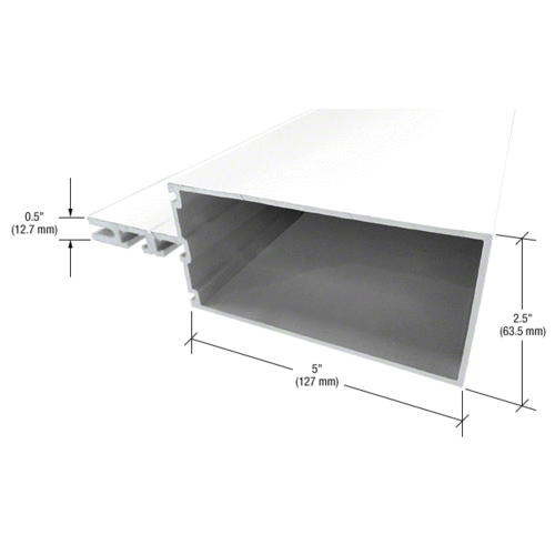 5" Triple Glaze Non-Thermally Broken Mullion, White KYNAR Paint- 24'-2" Stock Length