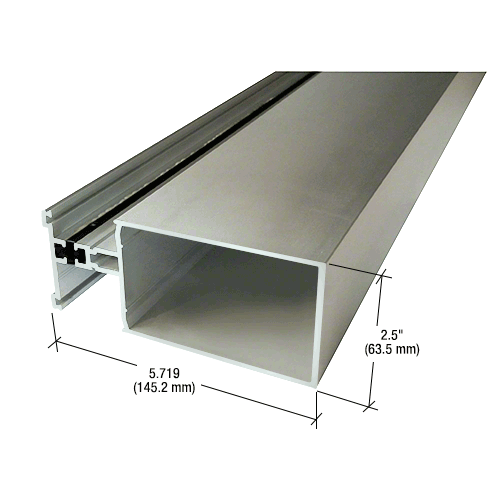 Thermally Broken 6" Vertical Mullion, Clear Anodized Class 1 - 24'-2" Stock Length