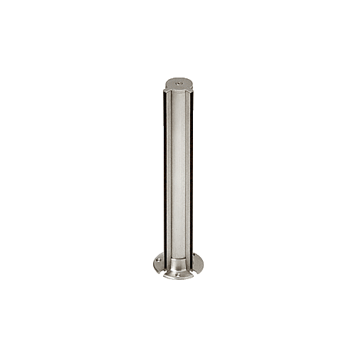 CRL PPJ20LBS Brushed Stainless 2" Round Tight-Fit Series Partition Post - Corner
