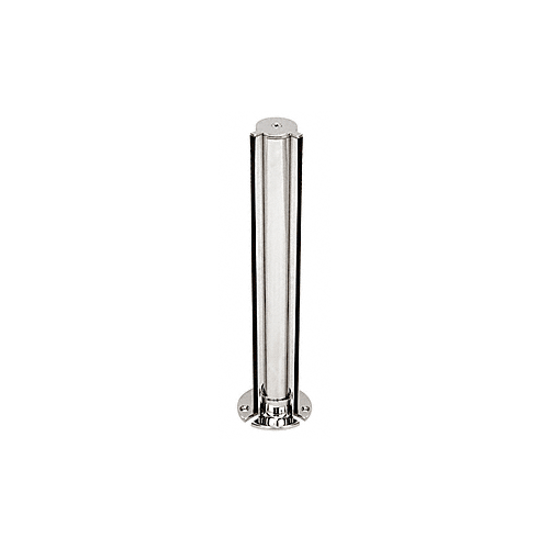 CRL PPJ20LPS Polished Stainless 2" Round Tight-Fit Series Partition Post - Corner