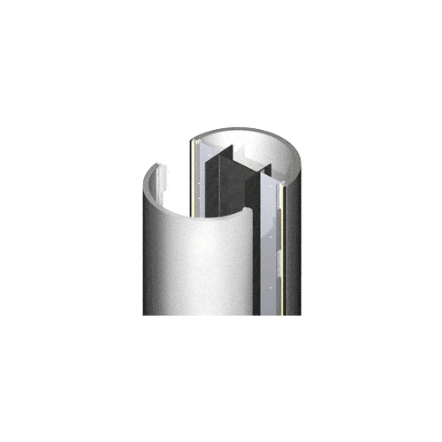 Silver Metallic 2' x 8' Standard Series Round Column Covers Two Panels Opposing