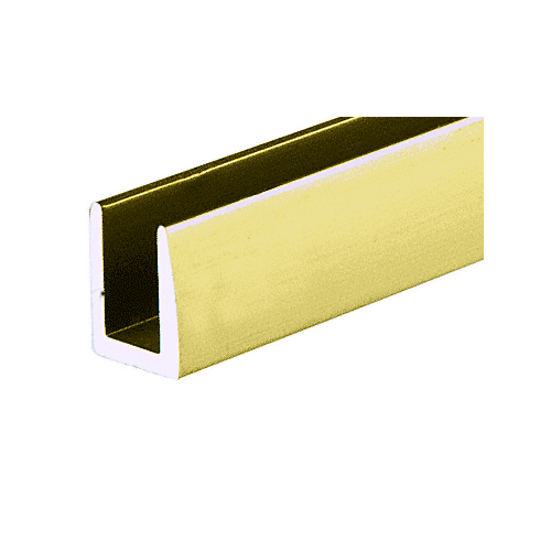 Gold Anodized 1/4" Single Channel With 5/8" High Wall 144" Stock Length