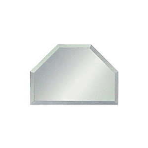Clear Mirror Glass 4" T-Connector Beveled on All 6 Sides