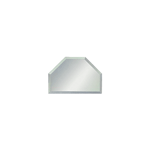 Clear Mirror Glass 4" T-Connector Beveled on All 6 Sides