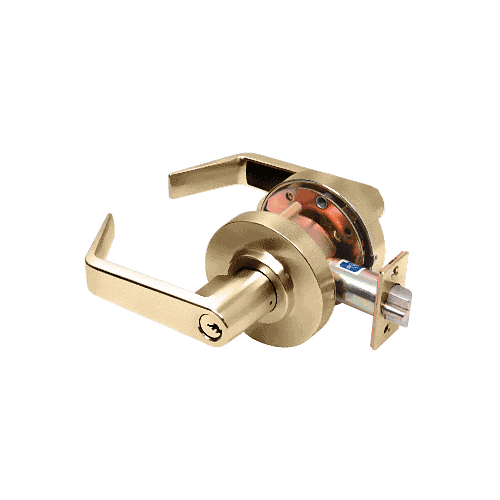 Heavy-Duty Polished Brass Grade 1 Lever Locksets Storeroom - Schlage 6-Pin