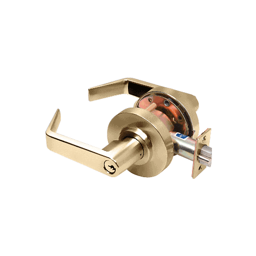Polished Brass Heavy-Duty Grade 2 Lever Locksets Entrance - Schlage 6-Pin