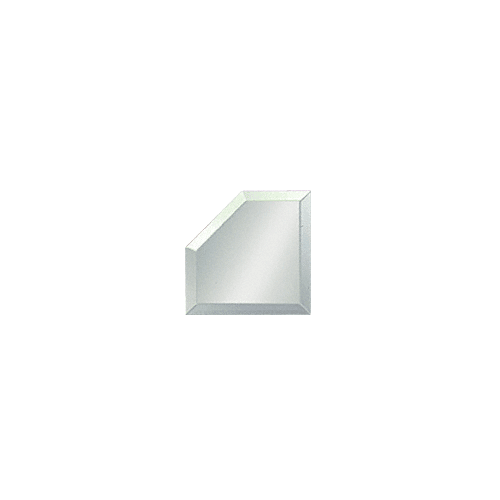 Clear Mirror Glass 3" Mitered Corner Beveled on All 5 Sides
