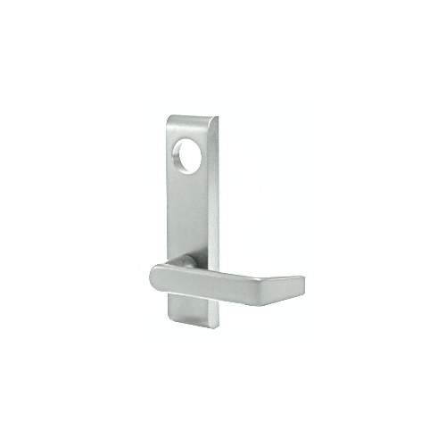 Electric Outside Lever Trim with Flat Style Lever Satin Aluminum Finish 24 Volt DC