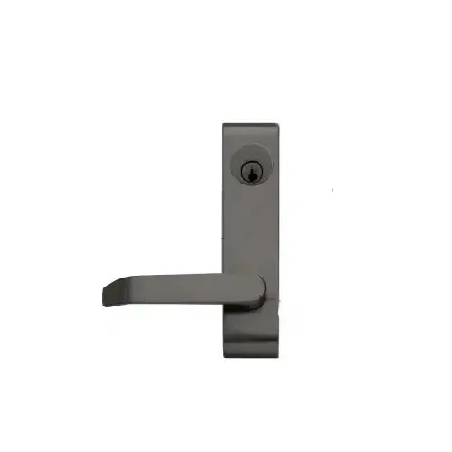 Locking Flat Lever Outside Trim With Night Latch Function Dark Bronze Finish